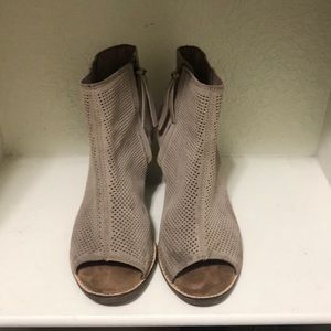 Toms peep toe booties
